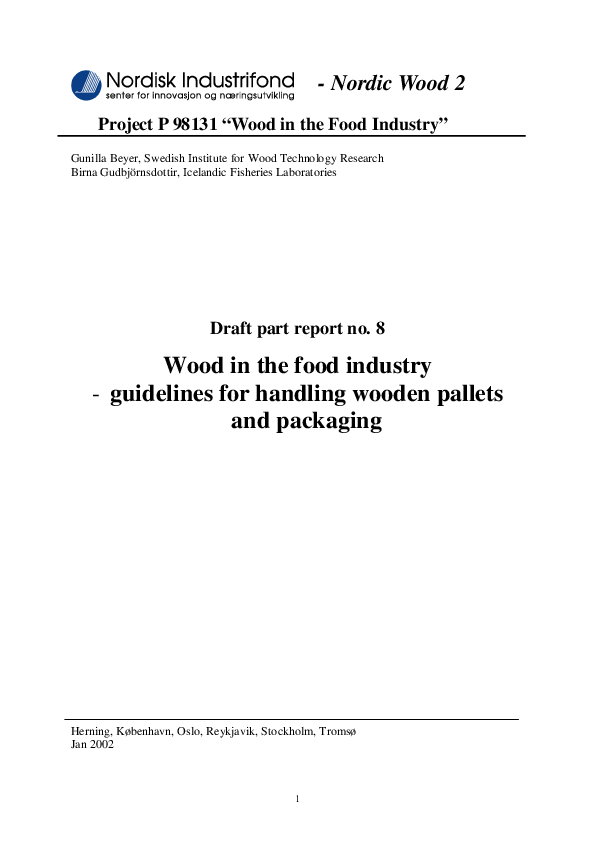 (PDF) Nordic Wood 2 Project P 98131 