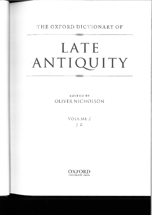 (PDF) Van Hoof L. (2018) ‘Panegyric, Greek’. In O. Nicholson (ed