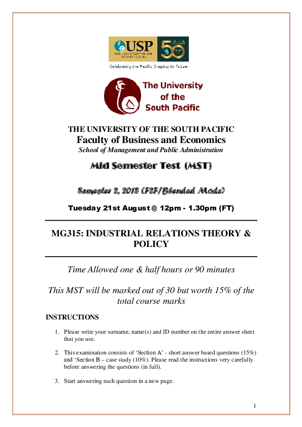 (PDF) MG315 MST solution