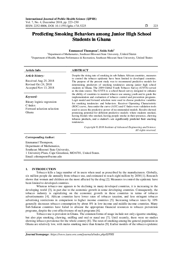 Binary Logistic Regression Research Papers Academia Edu