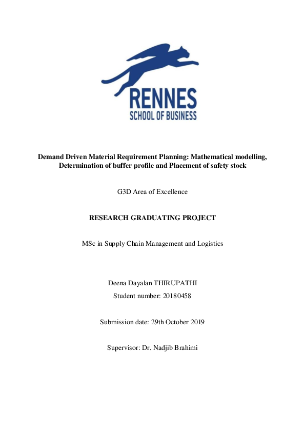 Material requirements planning example picture