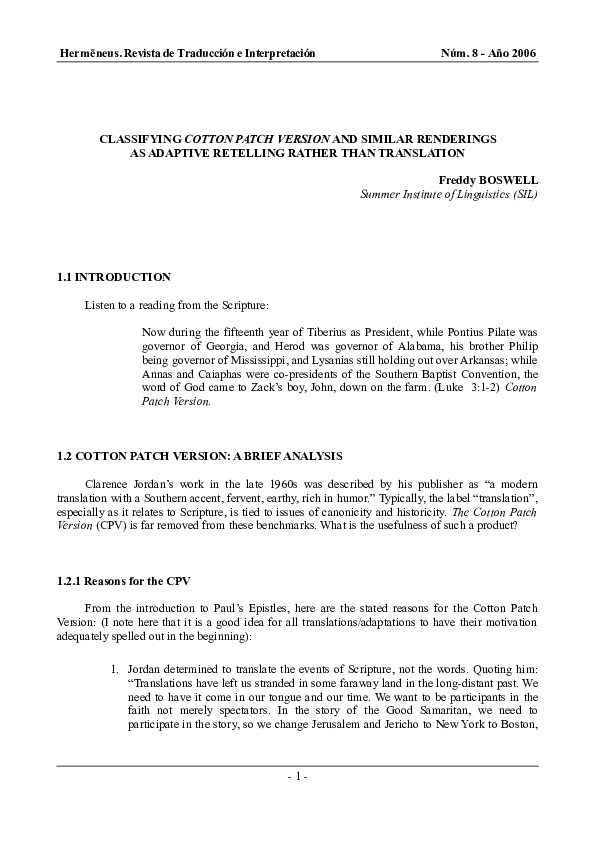 (PDF) Classifying cotton patch version and similar renderings as