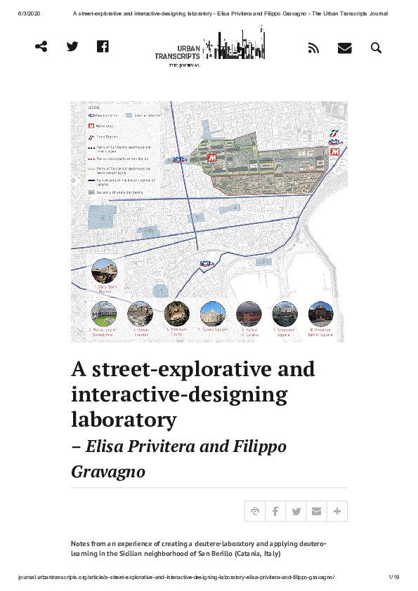 (PDF) A street-explorative and interactive-designing laboratory. Notes ...