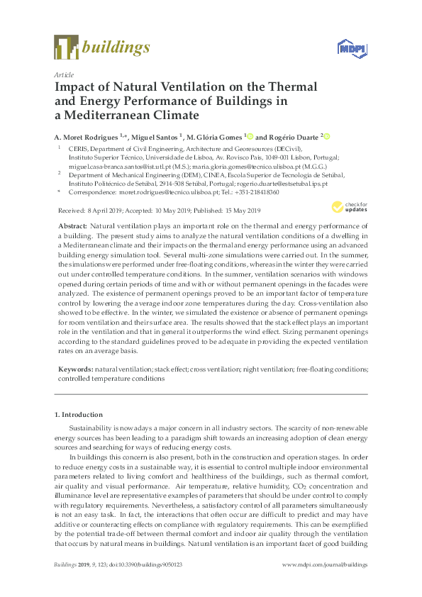 (PDF) Impact of Natural Ventilation on the Thermal and Energy ...