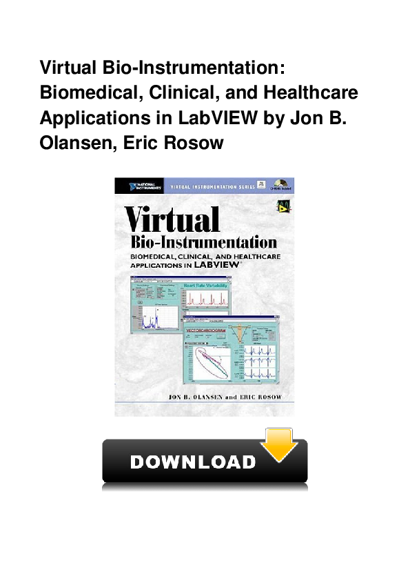 (PDF) Virtual BioInstrumentation Biomedical, Clinical, and Healthcare