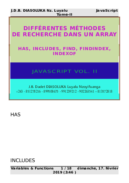 PDF javascript tome xv - Arrays en JavaScript PDF Télécharger Download