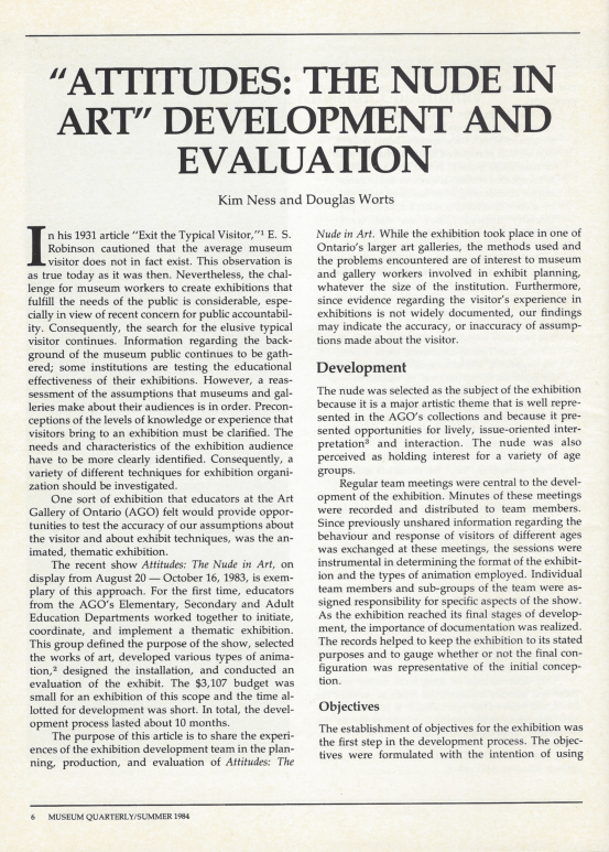 (PDF) "Attitudes - The Nude in Art" Development and Evaluation