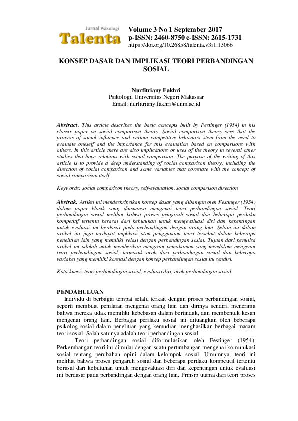 Pdf Konsep Dasar Dan Implikasi Teori Perbandingan Sosial Nurfitriany Fakhri Academia Edu Pdf Konsep Dasar Dan Implikasi Teori Perbandingan Sosial Nurfitriany Fakhri Academia Edu