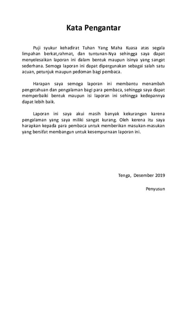 Contoh Kata Pengantar Research Papers Academia Edu