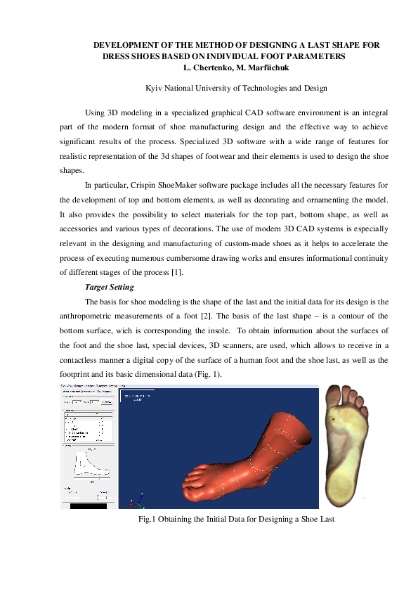 (PDF) DESIGNING A LAST SHAPE FOR DRESS SHOES BASED ON INDIVIDUAL FOOT ...