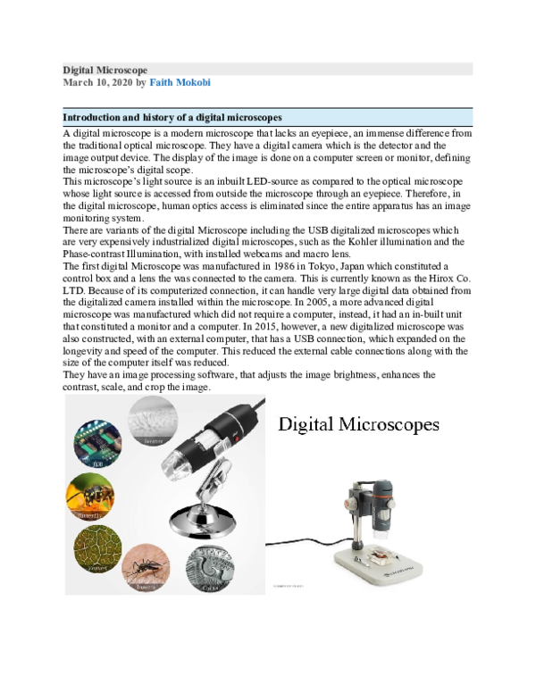 (DOC) Digital Microscope