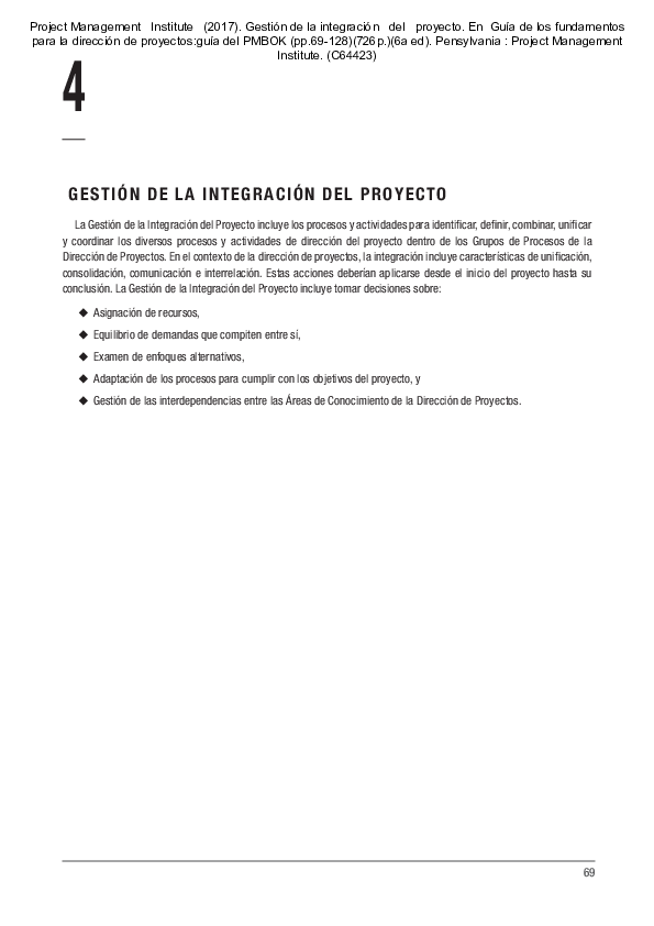 (PDF) 4 GESTIÓN DE LA INTEGRACIÓN DEL PROYECTO