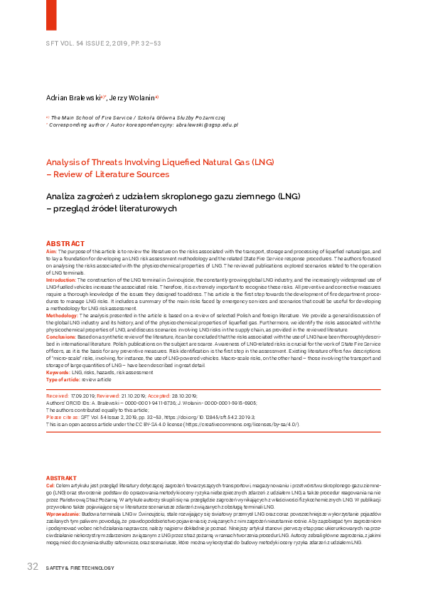 (PDF) Analysis of Threats Involving Liquefied Natural Gas (LNG ...