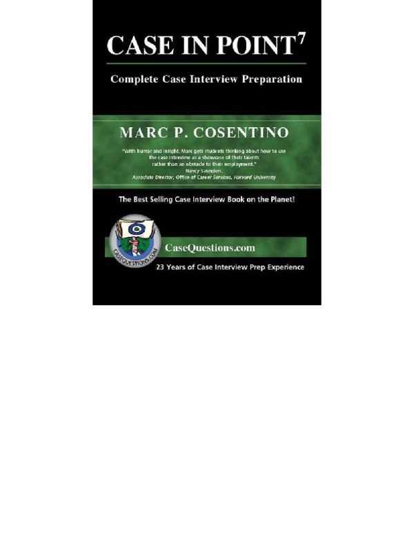 (PDF) Case in Point 7th Editin | Anurag Yadav - Academia.edu