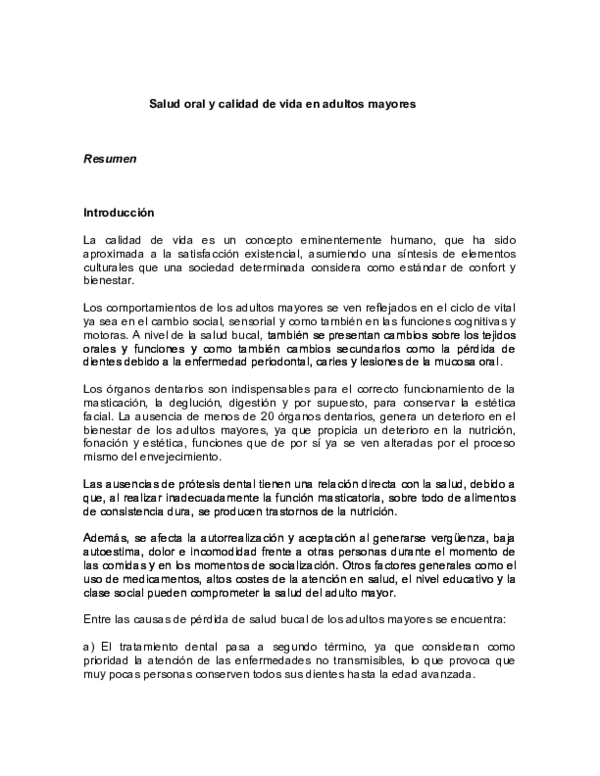 (DOC) SALUD ORAL Y CALIDAD DE VIDA EN ADULTOS MAYORES