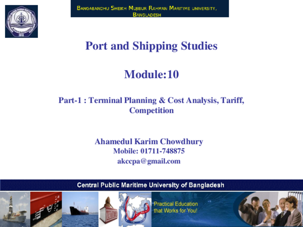 (PDF) Port and Shipping Studies Module 10A