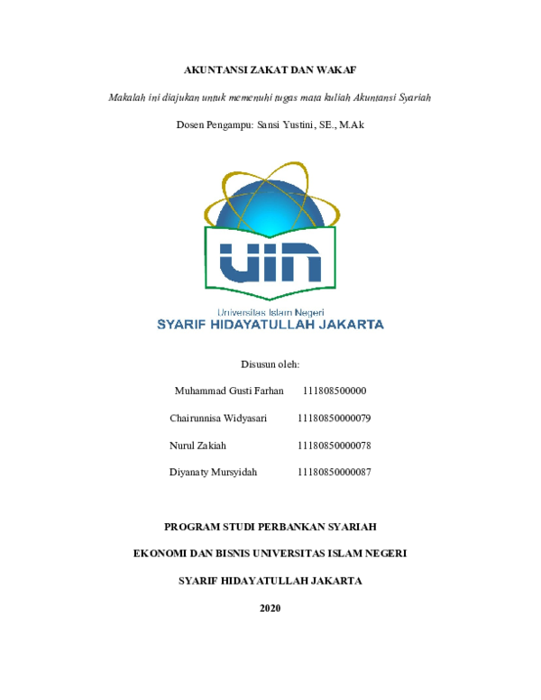 Doc Akuntansi Zakat Dan Wakaf Kise Ryouta Academia Edu