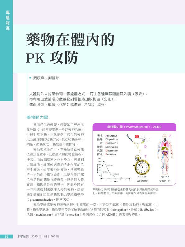 (PDF) 藥物在體內的 PK 攻防 Pharmacokinetics ADME Absorption Disposition ...