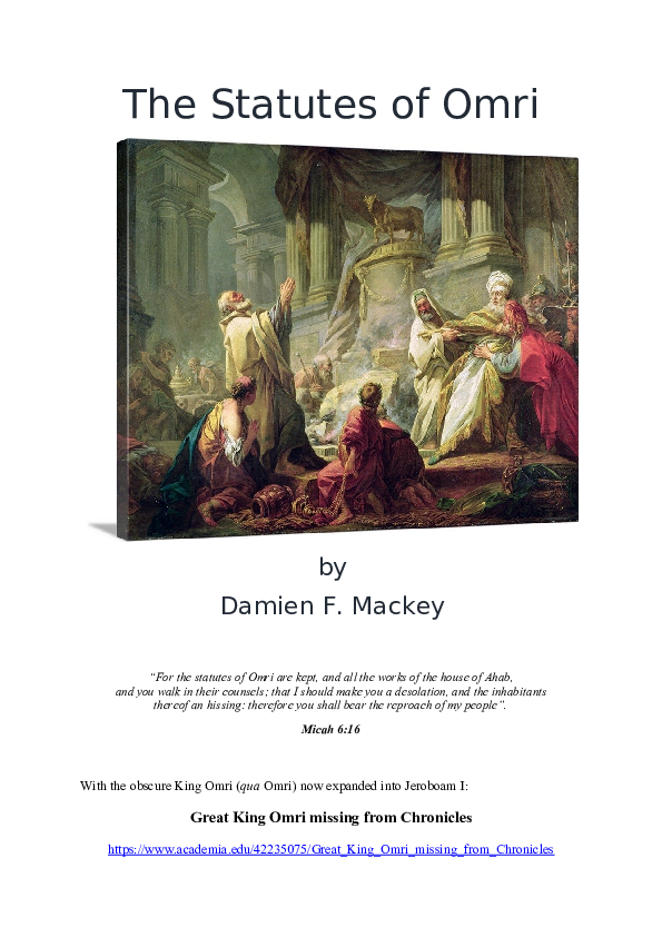 (DOC) The Statutes of Omri Damien Mackey Academia.edu