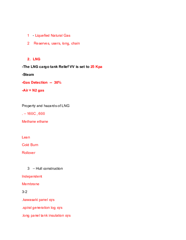 Liquefied Natural Gas