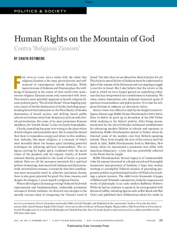 (PDF) Human Rights on the Mountain of God