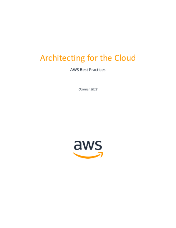 (PDF) Architecting for the Cloud AWS Best Practices