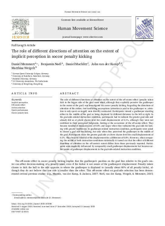 (PDF) The role of different directions of attention on the extent of ...