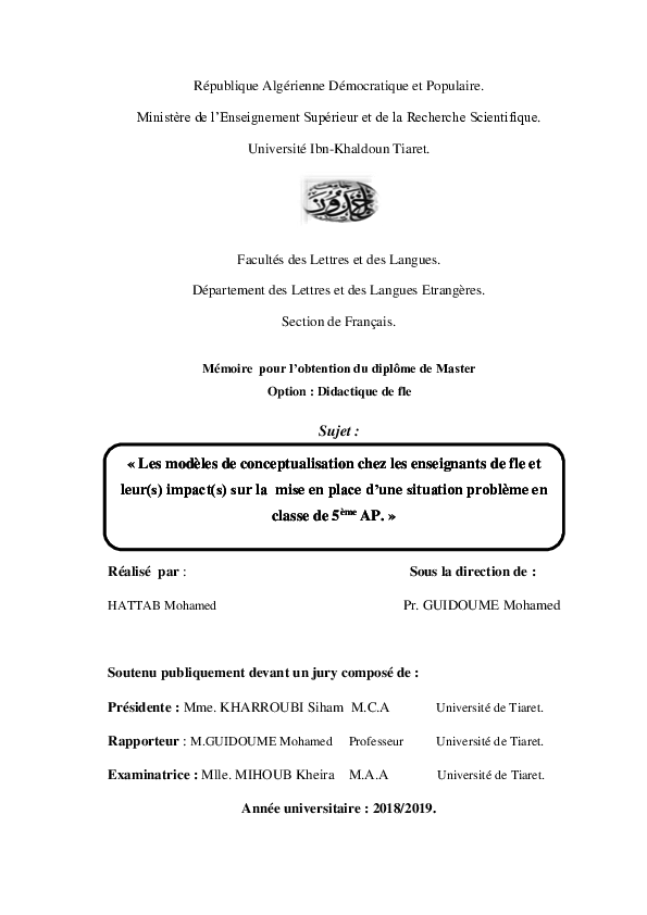  PDF Les Mod les De Conceptualisation Chez Les Enseignants De Fle Et