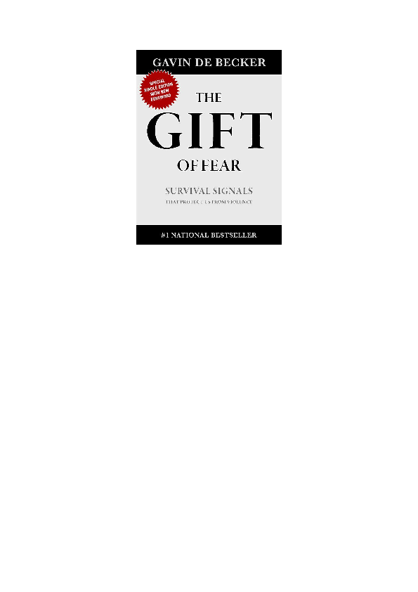 (PDF) The Gift of Fear Survival signals that protect us