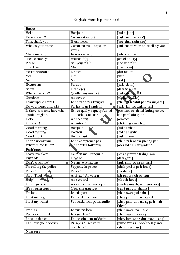 (PDF) EnglishFrench phrasebook Roger Carrasco Academia.edu