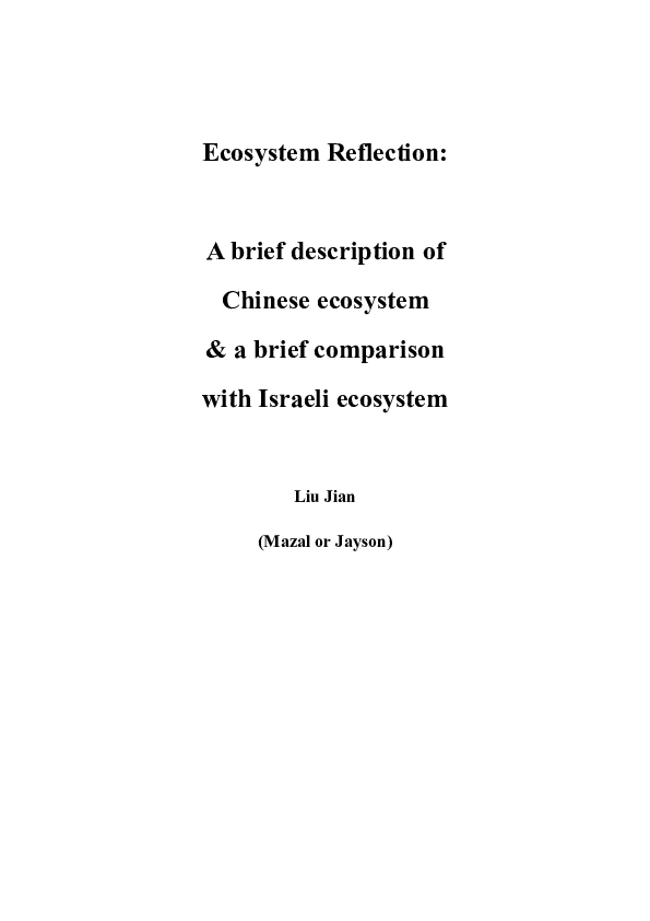 (DOC) Ecosystem Reflection-Liu Jian