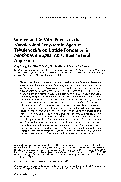 (PDF) In Vivo and In Vitro Effects of the Nonsteroidal Ecdysteroid ...