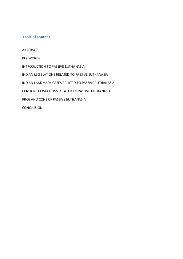 (DOC) Passive Euthanasia (1) ARCHY GUPTA Academia.edu
