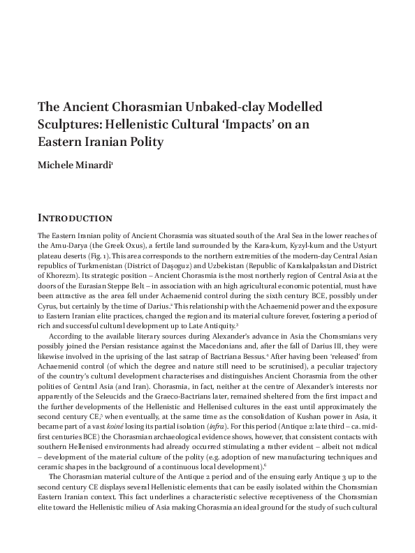 (PDF) The Ancient Chorasmian Unbaked-clay Modelled Sculptures ...