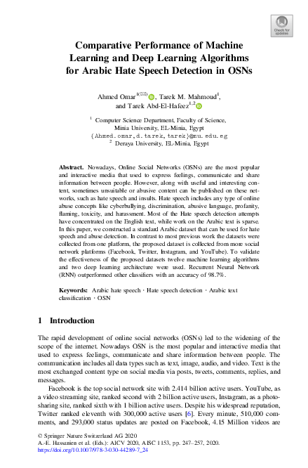 (PDF) Comparative Performance of Machine Learning and Deep Learning ...