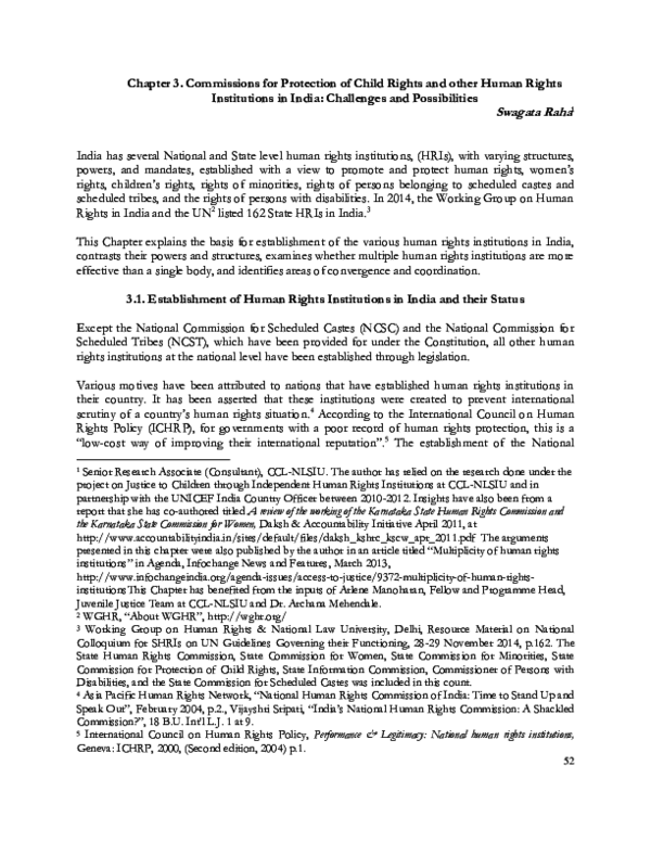 (PDF) Commissions for Protection of Child Rights and other Human Rights ...
