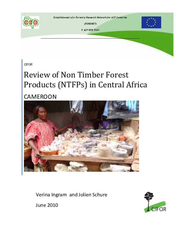 (PDF) Review of Non Timber Forest Products (NTFPs) in Central Africa