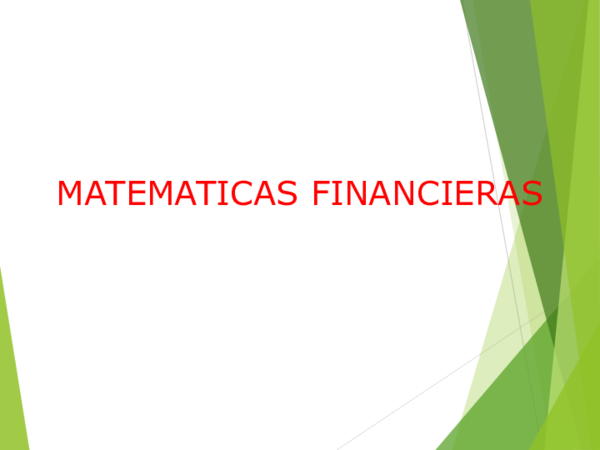 (PDF) MATEMATICAS FINANCIERAS