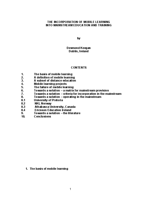 (PDF) The incorporation of mobile learning into mainstream education ...