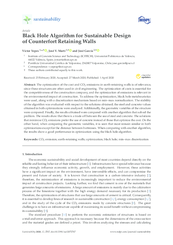 (PDF) Black Hole Algorithm for Sustainable Design of Counterfort ...