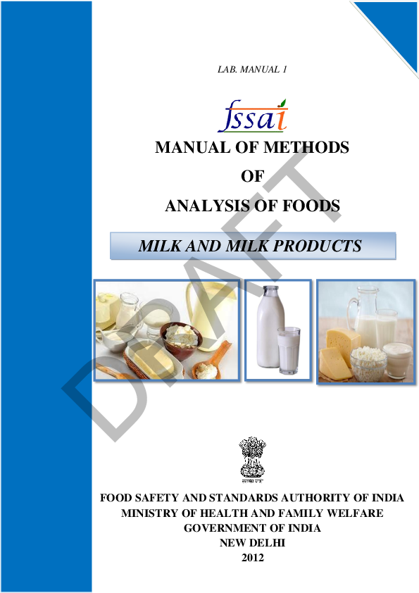 (PDF) MANUAL OF METHODS OF ANALYSIS OF FOODS FOOD SAFETY AND STANDARDS
