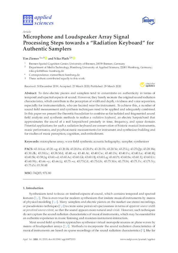 (PDF) Microphone and Loudspeaker Array Signal Processing Steps towards ...