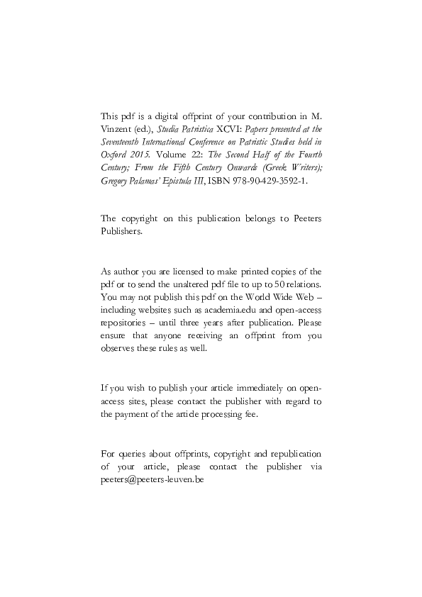Undefiled Providence in Proclus, Dionysius and Nicholas of Methone