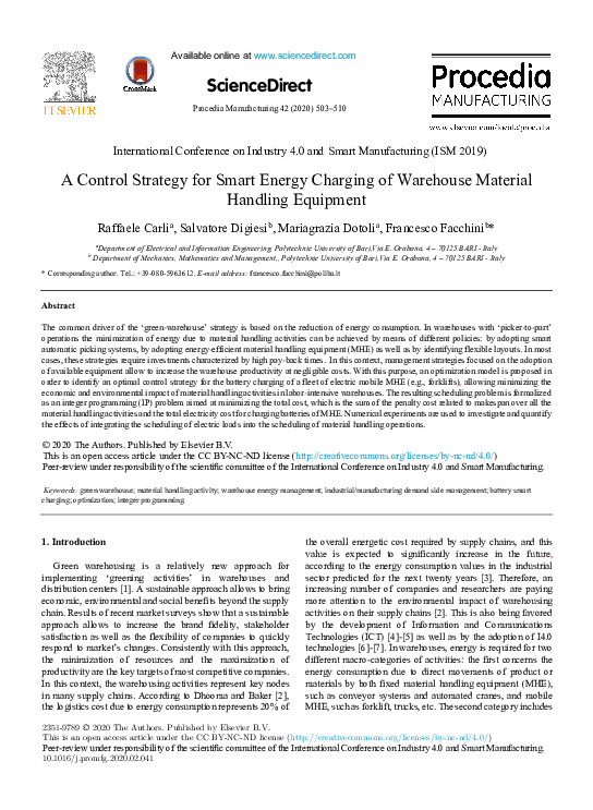 Research paper on material handling equipment picture