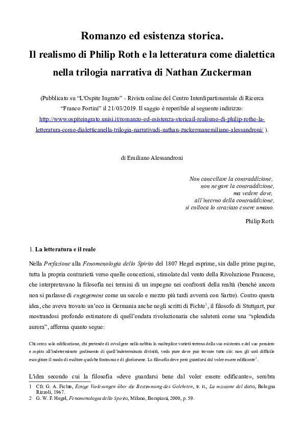 Philip Roth Studies Research Papers Academia Edu