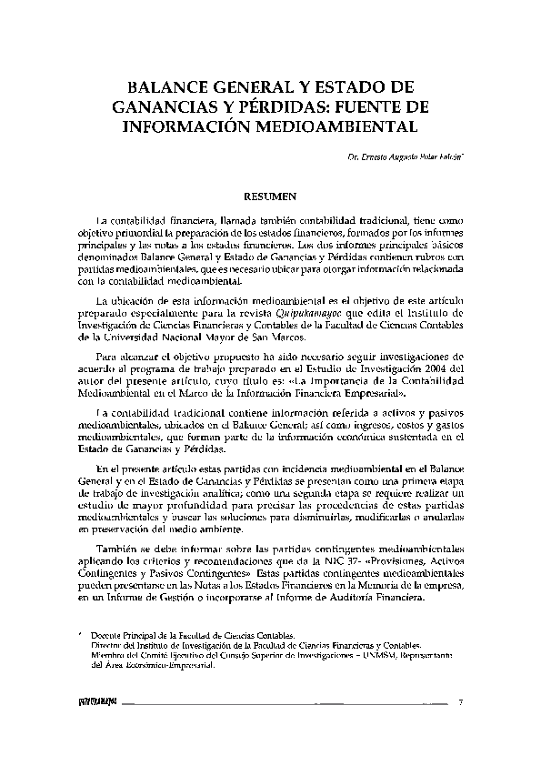 (PDF) BALANCE GENERAL Y ESTADO DE GANANCIAS Y PÉRDIDAS FUENTE DE