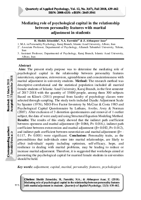 (PDF) Mediating role of psychological capital in the relationship ...
