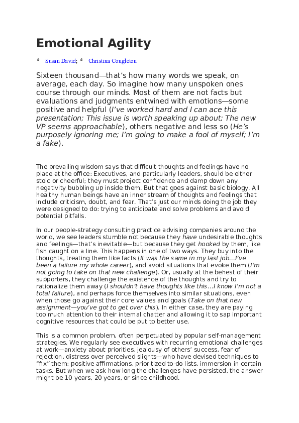 (DOC) Emotional Agility