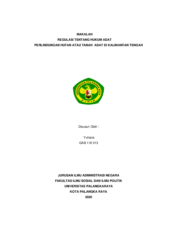 Hukum Tanah Adat Research Papers Academia Edu