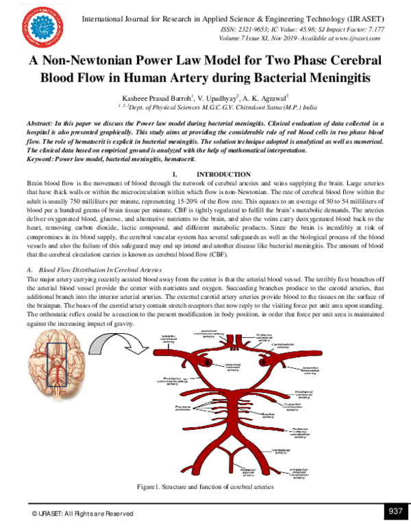 (PDF) A Non-Newtonian Power Law Model for Two Phase Cerebral Blood Flow ...